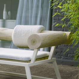 Coussin Natsiq Cuir Bleu Nature JardinChic