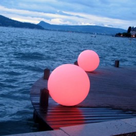 Boule Lumineuse LED Rouge Sphère 01 JardinChic