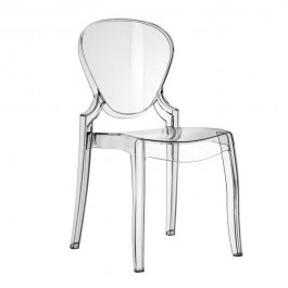 Lot de 4 Chaises Queen Transparent Pedrali JardinChic