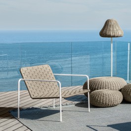 Fauteuil Lounge Jackie Blanc-Taupe Talenti Jardinchic