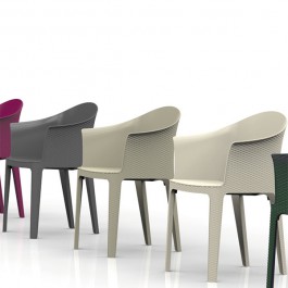 Fauteuils Pine Anthracite, Taupe et Blanc Serralunga JardinChic