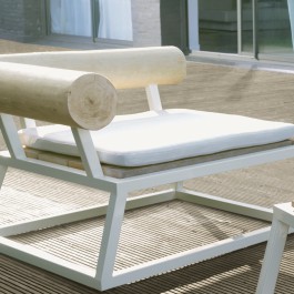 Galette Natsiq Cuir Bleu Nature JardinChic