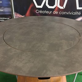 Sur-plateau HPL pour Tables Hautes Fusion Gaz et Bois