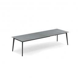 Table Extensible Kira Noir Plateau Gris Emu JardinChic