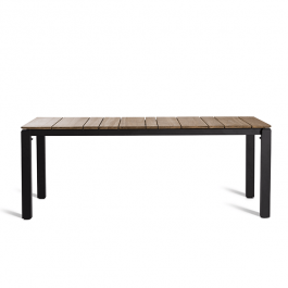 Table Repas Machar Pieds Alu Plateau Teck 280cm Oasiq Jardinchic