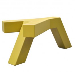 Banc Taureau Jaune Zinc Edition Sous Etiquette JardinChic