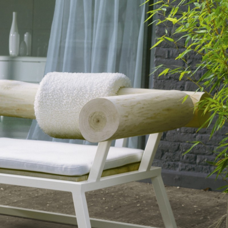 Coussin Natsiq en Tissu Bleu Nature JardinChic