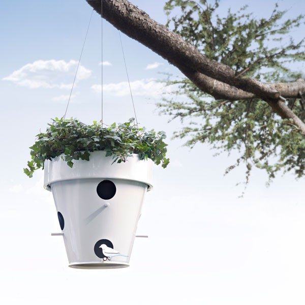 Pot Mangeoire O-Nest-O Laqué Blanc DeCastelli JardinChic