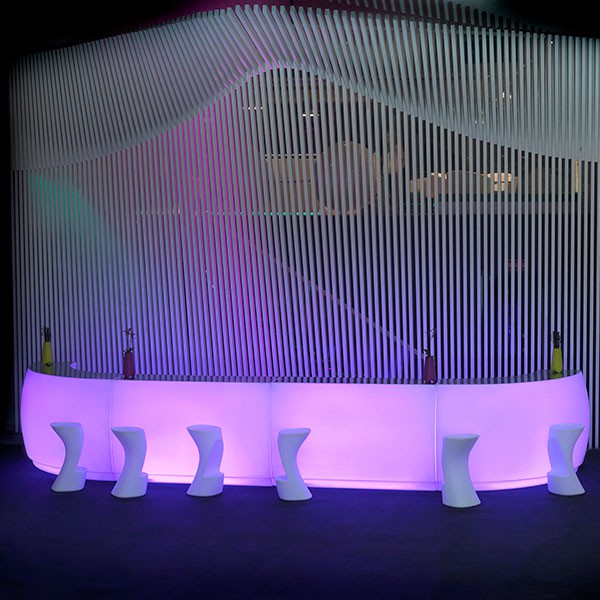 Bar Modulable Fiesta LED RGB Droit Rouge Vondom Jardinchic Bar Modulable Fiesta LED RGB Droit Rouge Vondom Jardinchic