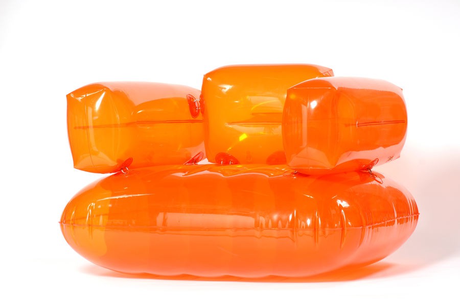 Chester Orange Aufblasbarer Stuhl