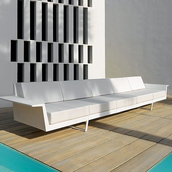 Canapé 5 Places Delta Blanc Vondom Jardinchic Canapé 5 Places Delta Blanc Vondom Jardinchic