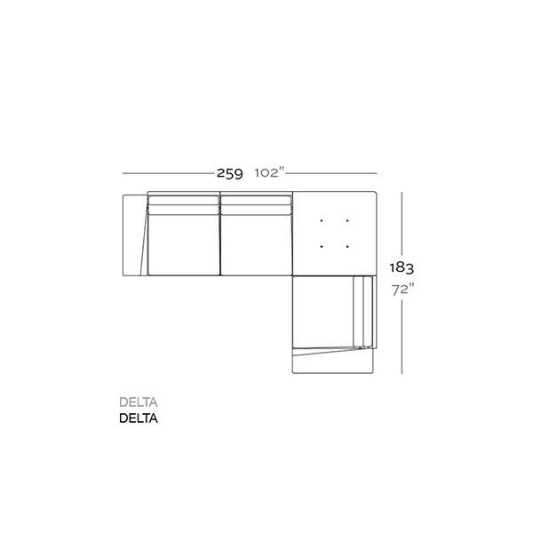 Canape D Angle 3 Places Delta Cote Gauche Jardinchic