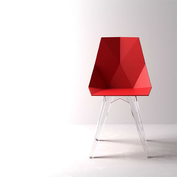 Chaise De Repas Rouge Faz Vondom JardinChic Chaise De Repas Rouge Faz Vondom JardinChic