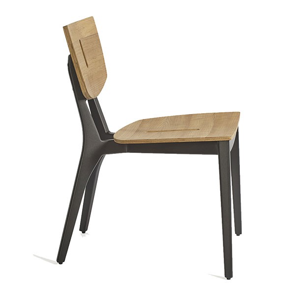 Chaise de Repas Diuna Aluminium / Teak Oasiq Jardinchic Chaise de Repas Diuna Aluminium / Teak Oasiq Jardinchic