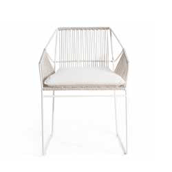 Fauteuil de Repas Sandur Cordage Argile Structure Blanc avec Accoudoirs et Dossier Tissés Oasiq Jardinchic Fauteuil de Repas Sandur Cordage Argile Structure Blanc avec Accoudoirs et Dossier Tissés Oasiq Jardinchic