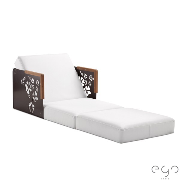 Kube Blumen Cabrio Winkel Teak - JardinChic