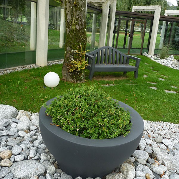 Pot Ming Extra Large Gris Anthracite Serralunga JardinChic Pot Ming Extra Large Gris Anthracite Serralunga JardinChic