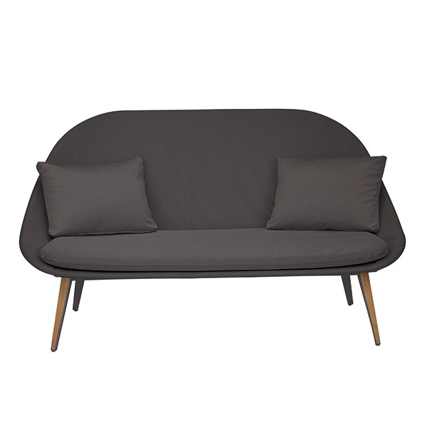 Sofa 2 Places Vanity Anthracite Brun Foncé Vlaemynck Jardinchic Sofa 2 Places Vanity Anthracite Brun Foncé Vlaemynck Jardinchic