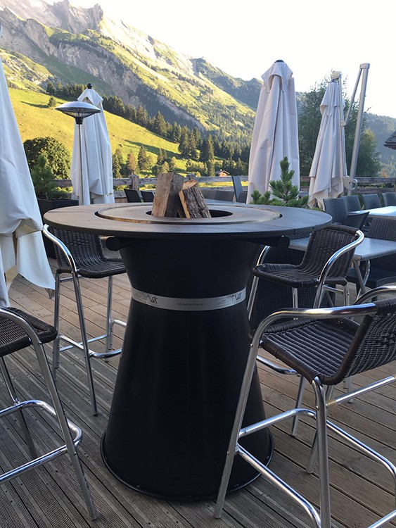 Tisch Hoch Brazier Plancha Fusion Holz Jardinchic