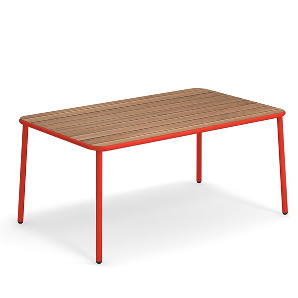 Table Rectangulaire Plateau Frene Thermotraite Yard Jardinchic