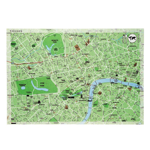 Block 50 Sets Papier Welt Abendessen Maps Jardinchic