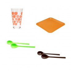 6 Tassen Orange Dot