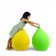 Puffs Ballon gelb und Green Apple DIRJETZT Florenz Jaffrain JardinChic