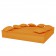 Banquette Quadrat L240cm x larg 240cm x H40cm Orange Vondom Jardinchic