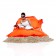 Hocker Buggle-Up Orange Atmosphäre sand Fatboy JardinChic