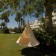 Angehaltene Zelt Cacoon weißen natürlichen Atmosphäre Hang-Out JardinChic Garten