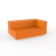 Canapé Modulable Vela - Module Gauche XL Orange Vondom Jardinchic