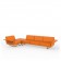 Canapé D'angle Droit 4 Places Delta Orange Vondom Jardinchic