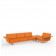 Canapé D'angle Gauche 4 Places Delta Orange Vondom Jardinchic