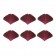 Set von 6 Untersetzer Ginko lila Art Erde JardinChic