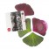 Set von 6 Untersetzer Ginko violett Glas Kunst Erde JardinChic