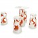 4 Tabourets Hauts et Pied de Table Haut Intérieur Orange / Extérieur Blanc MyYour JardinChic