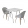 Ensemble Repas Vanity avec Table de Repas Vanity 80x80cm Blanc Vlaemynck Jardinchic