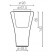 Pot Ming Extra High Lumineux Dimensions