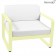 Fauteuil Bellevie Coussins Blanc Grisé Citron Givré Fermob Jardinchic