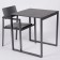 Fauteuil Perspective Anthracite / Ardoise avec Table de Repas Perspective 70x70cm Anthracite Vlaemynck Jardinchic