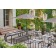 Fauteuils Perspective Anthracite / Ardoise avec Tables de Repas Perspective 70x70cm Vlaemynck Jardinchic