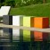 Hocker Kube Black Pearl, weiß, grün und Orange Euro3Plast JardinChic