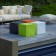 Hocker Kube schwarze Perlen, grün, weiß und Orange Euro3Plast JardinChic