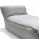 Chaise Lounge Stoff Parri grau Zip rot ZoomJardinChic Bhatt