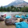 Sonnenschirm Flowerpowersol See und Berg Fatboy JardinChic Atmosphäre