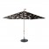 Sonnenschirm Flowerpowersol Ausschnitt schwarz Fatboy JardinChic