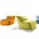 Stuhl Stoff Orange Grün Blau Parri JardinChic Bhatt