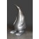 Statue Pingouin Laqué Métallisé Gris Argent TexArtes JardinChic