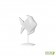 Poisson Origami Fish Paper Format S Matt White Pottery Pots Jardinchic