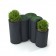 2 Pot Addpot 70 Anthracite (vendus séparément) + Pot Hebe 50 Anthracite Pdconcept Jardinchic